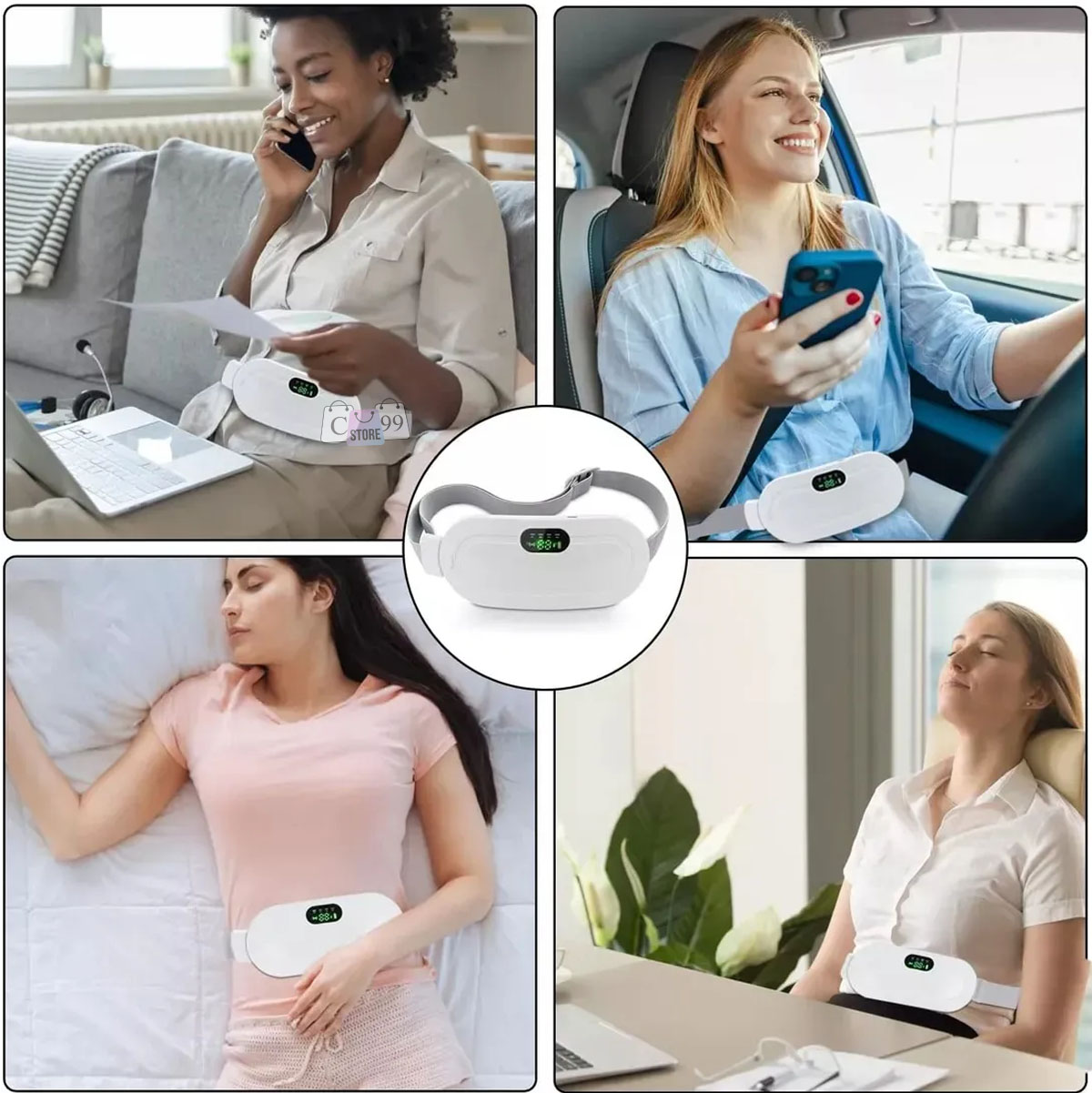 Cinturón De Calor Para Cólicos Recargab